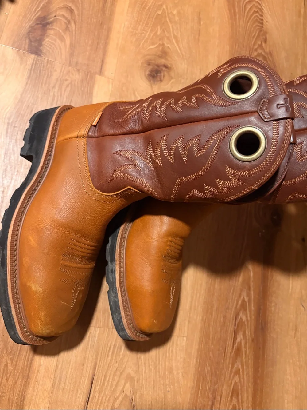 Tecovas Two-Tone Brown Leather Composite Toe Boot